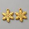Alloy Charms, Snowflake, Golden, 16.5x13x2mm, Hole: 1.2mm