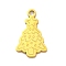 Christmas Theme 201 Stainless Steel Pendants, Laser Cut, Golden, Christmas Tree, 15.5x9x1mm, Hole: 1.6mm