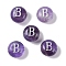 Natural Amethyst Beads, Rondelle with Letter, Letter B, 8.5~9x5~5.5mm, Hole: 1.2mm
