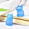 Opalite Carved Cat Figurines, for Home Office Desktop Feng Shui Ornament, 30x23mm