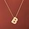 Brass Micro Pave Clear Cubic Zirconia Initial Pendant Necklaces for Women, Golden, Letter B, 15.75 inch(40cm)
