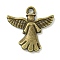 Tibetan Style Alloy Pendants, Lead Free & Cadmium Free, Angle, Antique Bronze, 20.5x20.5x2mm, Hole: 2mm