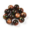 Resin Beads, Round, Two Tone, Olive Drab, 12mm, Hole: 2mm