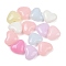 Plastics Beads, Imitation Jelly Beads, Heart, Mixed Color, 12x14x6.5mm, Hole: 1.8mm, 925pcs/500g