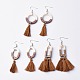 Resin & Wood Dangle Earrings EJEW-JE03024-1