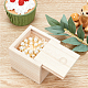 Unfinished Natural Candlenut Card Keeper Box CON-WH0074-86-5