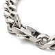 201 pulsera de cadena de eslabones de acero inoxidable para hombres y mujeres. BJEW-H550-06C-P-3