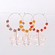 Transparent Acrylic Flower Wine Glass Charms AJEW-JO00005-1