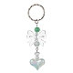 Coeur acrylique avec porte-clés bowknot KEYC-JKC00612-2