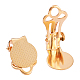 Benecreat 15 Paar 18 Karat vergoldeter Messing-Clip auf Ohrring-Pads Langlebige Ohrring-Clips für die Herstellung von nicht durchdringenden DIY-Ohrringen KK-BC0002-92-1