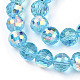 Transparent Electroplate Glass Beads Strands EGLA-N012-001-B12-3