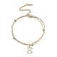 304 bracelet charm ours en acier inoxydable pour femme BJEW-E092-06G-1