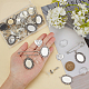 SUNNYCLUE 1 Box 100Pcs DIY 10 Sets Wedding Bouquet Photo Charms Making Kit Bridal Boutonniere Photo Charm Safety Pin Memory Brooch Lobster Claw Angel Charm Trays and Domes Cabochon Setting Crafting DIY-SC0019-22-3