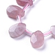 Natürlichen Rosenquarz Perlen Stränge G-G805-B04-3