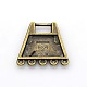 Filigree Trapezoid Plating Zinc Alloy Chandelier Components PALLOY-N0099-04AB-NF-2