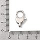 Застежки-клешни из прозрачной латуни с кубическим цирконием KK-Z078-45A-P-3