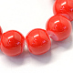Baking Painted Glass Round Bead Strands DGLA-Q020-8mm-37-2