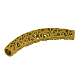Tibetan Style Alloy Curved Tube Beads TIBEB-44-AG-RS-2