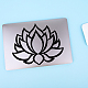 SUPERDANT Line Lotus Computer Stickers Simple Line Flower Wall Decal Art Lotus Black Meditation Decor for Computer Tablet PC Small Cars Office Decor Sticker DIY-WH0377-197-3