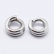 Rhodium Plated 925 Sterling Silver Split Jump Rings STER-F036-01P-0.6x6mm-2