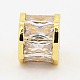 Cz micro accessoires de bijoux en laiton claires ouvrent perles cubes de zircone X-ZIRC-M015-05G-NR-1