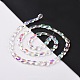 Faceted Electroplated Transparent Glass Beads Strands GLAA-G092-B03-4