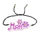 Bracelets de perles de rocaille à motif de métier à tisser maman et flocon de neige pour femmes BJEW-Z013-22-5