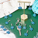Sunnyclue 1 boîte 30 pièces breloques flocon de neige de noël en vrac clip sur bracelet bleu flocons de neige breloquese pour la fabrication de bijoux fermoir pince de homard tirette collier boucle d'oreille aiguille à tricoter marqueurs de point de crochet HJEW-SC0001-17-5