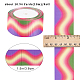 GORGECRAFT 11 Yards x 1.5 inch Wide Rainbow Polyester Grosgrain Jacquard Ribbon Red Yellow Purple Satin Roll Wavy Stripe Wired Webbing Decorative Wrapping Strap for DIY Crafts Home Decoration Wrapping OCOR-WH0078-74B-2