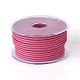 編み紐  革のアクセサリーコード  ジュエリーDIY製版材料  フクシア  3mm  約10.93ヤード（10m）/ロール WL-I003-3mm-C-01-1