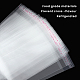 パンダホール200個8 x 3インチ1.3ミル透明ビニール袋  再封可能な粘着性セロ/セロハントリートバッグベーカリーソープクッキーギフト用セルフシールoppバッグ OPC-PH0001-28-6