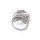 Abrazo mano dedos circonio cúbico brazalete anillo RJEW-T016-35P-02-2