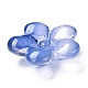 Galvanisieren Sie transparente Glasperlenkappen GLAA-A002-02G-3