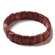Bracelets élastiques de jaspe rouge naturel BJEW-F406-B27-2