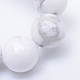 Brins de perles rondes de howlite naturelle X-G-R345-8mm-18-4