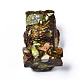 Adorno de modelo de jaspe imperial sintético y bronzita natural ensamblado por búho G-N330-63-6