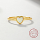 Anello da dito con cuore in opale sintetico melata FM4105-6-3