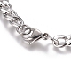 Unisexe 304 chaîne gourmette en acier inoxydable / bracelets chaîne torsadée STAS-D0002-40P-2