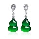 Pendientes colgantes de jade de imitación de calabaza para niñas y mujeres EJEW-BB46228-A-1