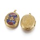 Handmade Brass Locket Pendants KK-P179-A01-1