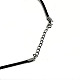 Ожерелье с полой изогнутой подвеской из цинкового сплава и шнурами PR7469-3