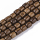Undyed & Natural Wenge Wood Beads Strands WOOD-T024-028-1