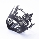 城のハロウィーンのカップケーキラッパー  レーザーカット紙ライナーホルダー  ハロウィンパーティーの結婚式の誕生日の装飾のために  ブラック  8.3x19.4x0.03cm CON-G010-D03-4