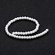 Opaque verre de couleur brins de perles rondes GLAA-I026-4mm-02-2