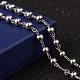 201 Stainless Steel Rosary Bead Necklaces NJEW-L427-22P-5