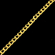 未溶接アイアン製カーブチェーン  スプールで  ゴールドカラー  3.2x2.2x0.6mm  約328.08フィート（100m）/ロール CH-R078-08G-1