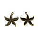Tibetan Style Alloy Starfish/Sea Stars Pendants TIBEP-Q041-119AB-NR-1