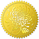 Adesivi autoadesivi in lamina d'oro in rilievo DIY-WH0211-188-1