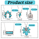 ANATTASOUL 5Pcs 5 Style Flower & Rectangle & Lightning & Cow Tag Synthetic Turquoise Pendant Necklaces Sets NJEW-AN0001-04-2