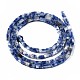 Perles de jaspe tache bleue naturelle G-S299-139-2